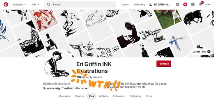 Eri Griffin INK Illustration - Monthly viewers